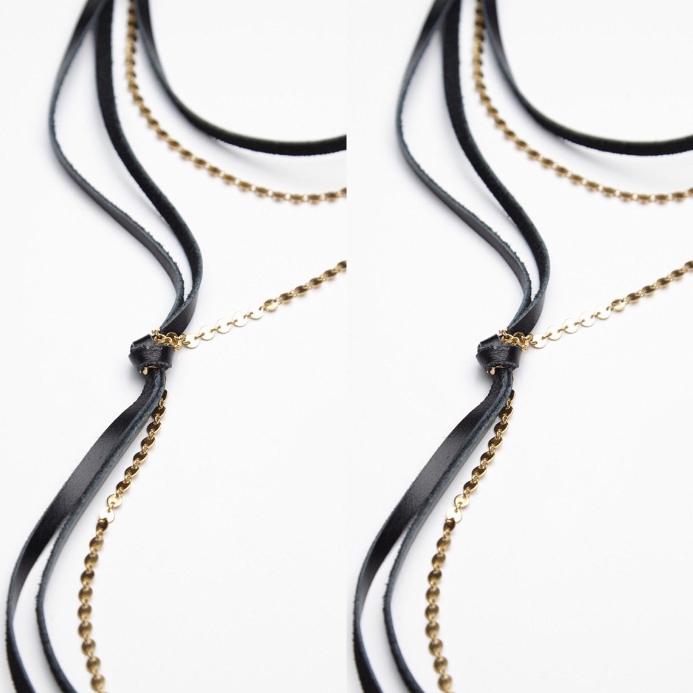 Free People Lucky Star Two Faced Leather Mix Bolo - Picture 4 of 7